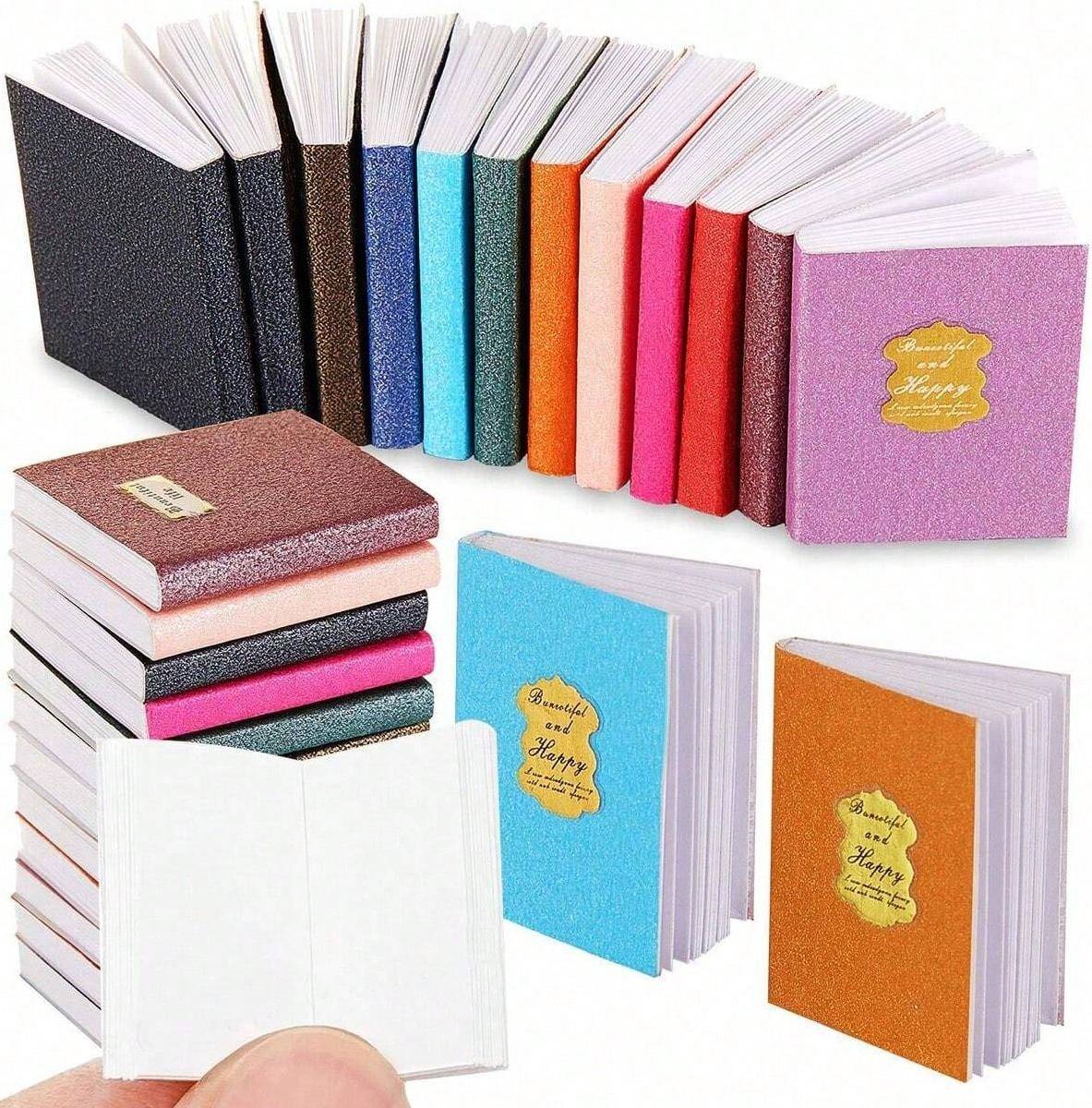 Dollhouse Miniature Notebook Scale Mini Flip Simulation Classical Book For Study Room Bookshelf Decor