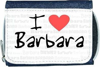 TeeTreeDesigns I love heart barbara denim wallet