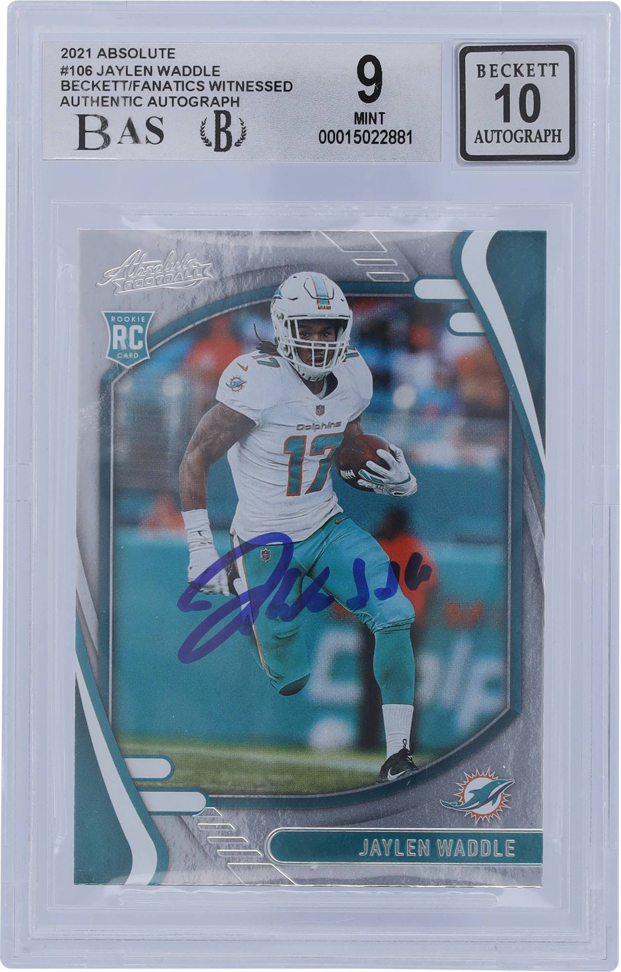 Jaylen Waddle 2021 Absolute Rookie Card