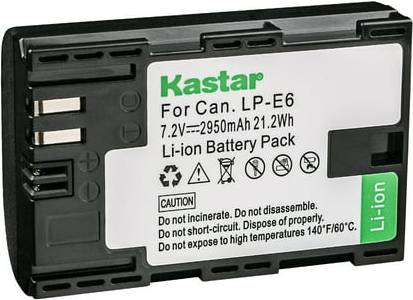 Eos 90d Kastar 1-Pack LP-E6 Battery Replacement for EOS R EOS EOS R5 EOS R6 EOS 90D XC10 EOS