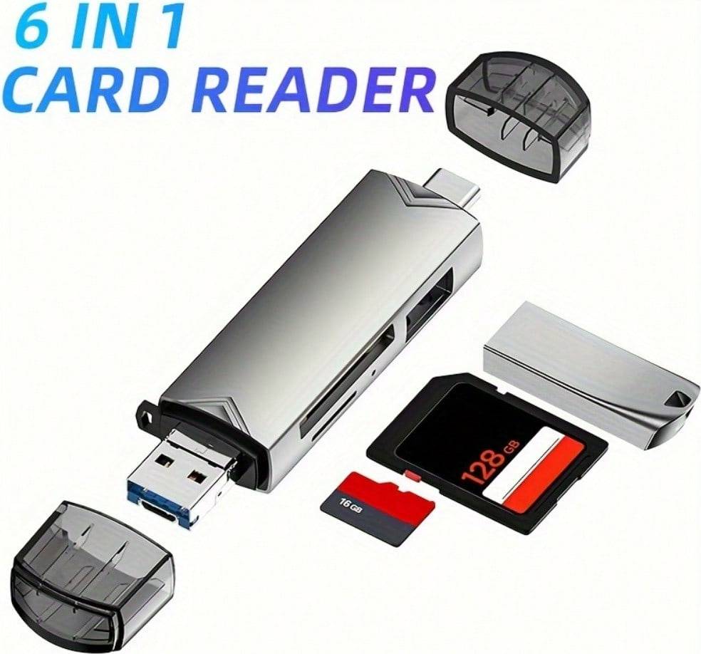 Otg adapter Shein OTG Type C SD TF Card Reader In USB Micro USB Flash Drive Adapter Gbps High Speed Transfer Multifunctional Card Reader