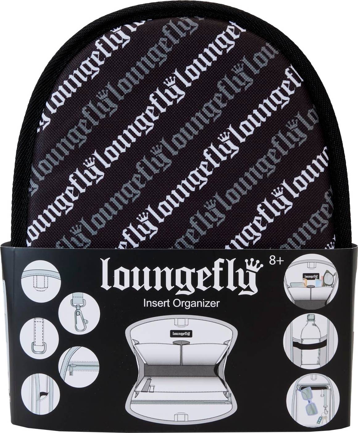Mini Makeup Bag Argenté Avec Insert De Rangement