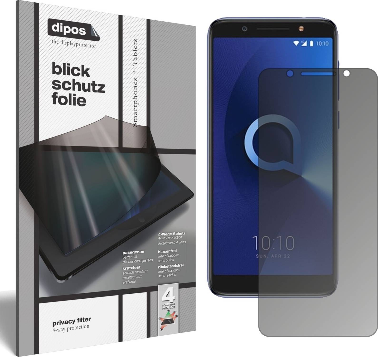 Dipos Alcatel 3X Privacy Filter Screen Protector