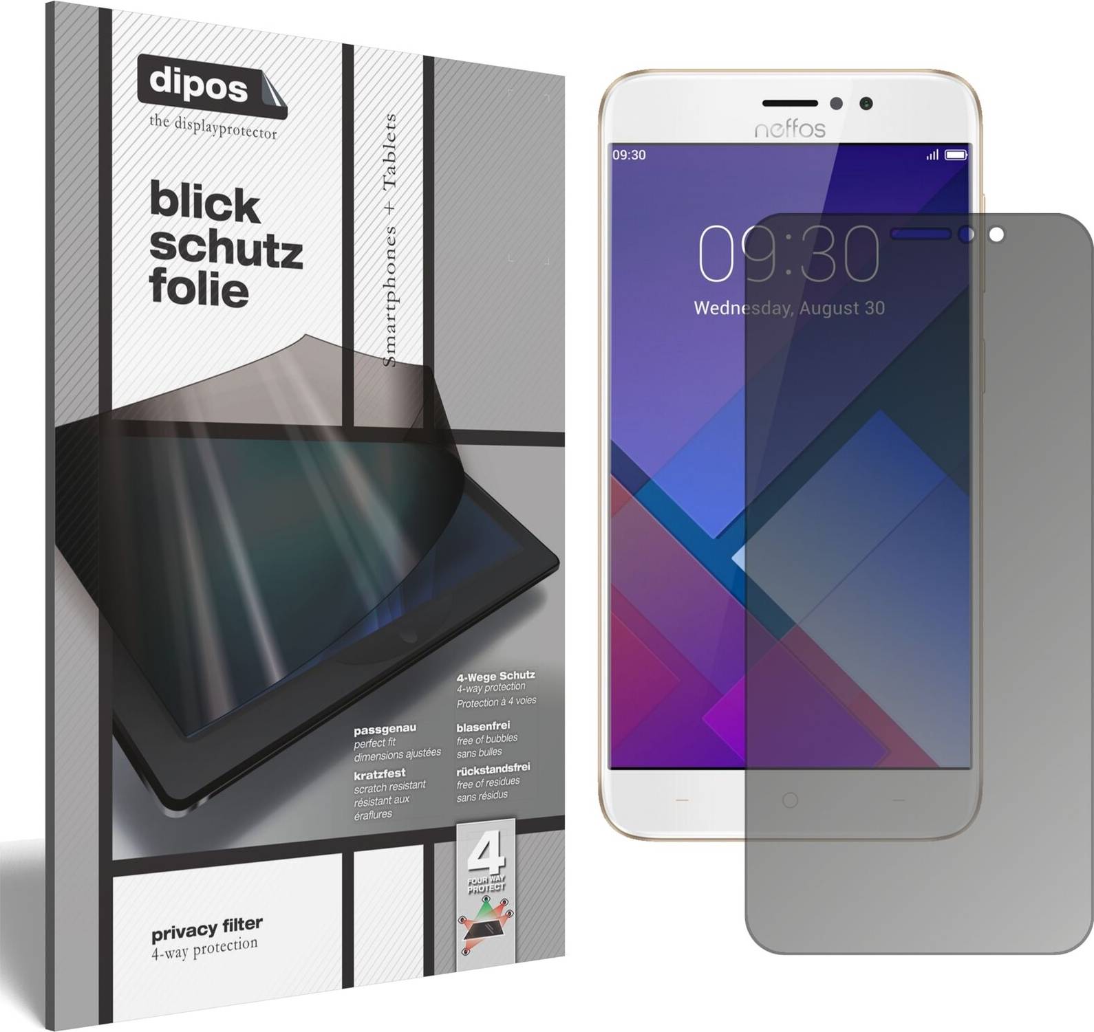 Dipos Neffos C7 Privacy Filter Screen Protector