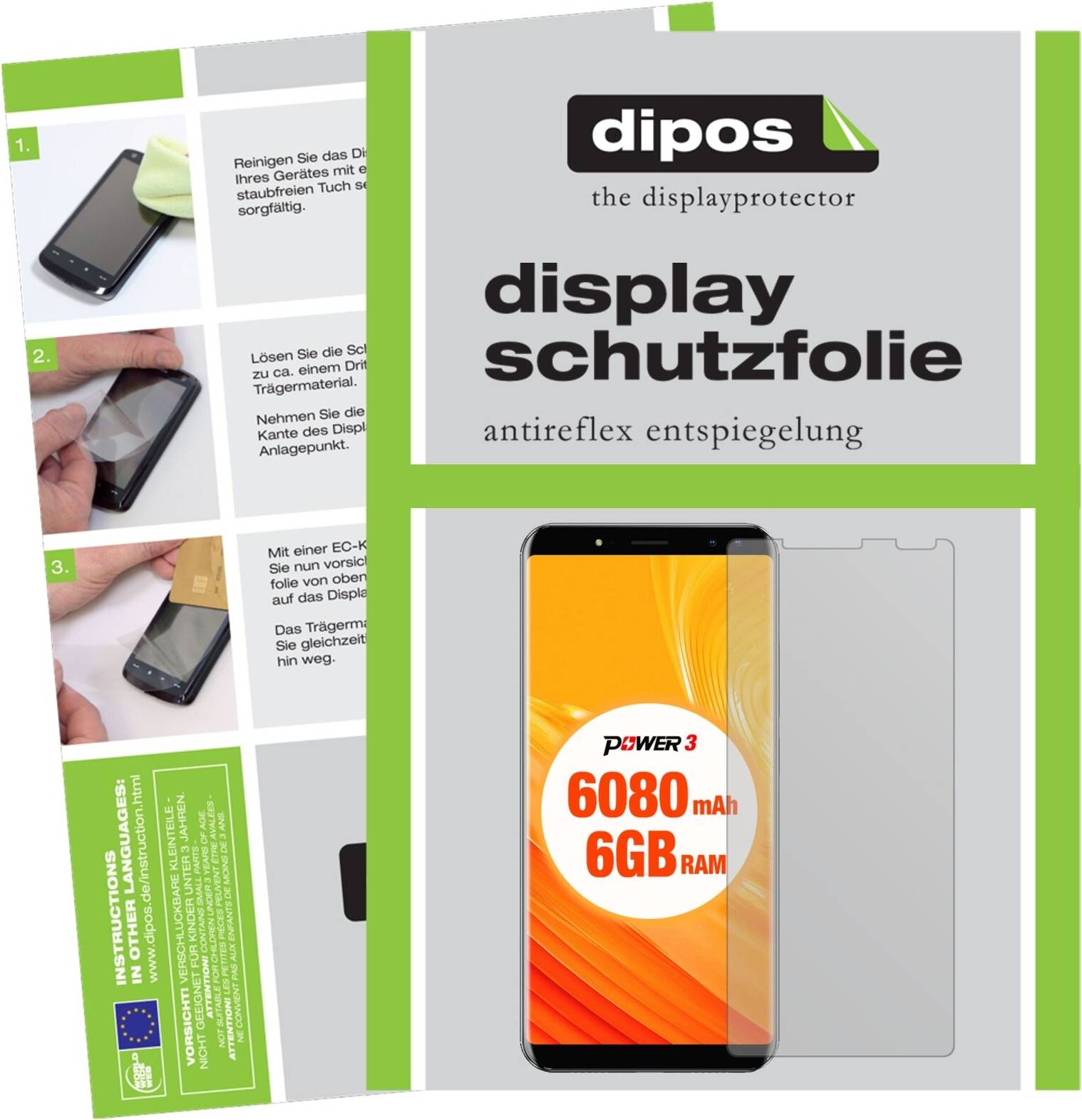 Dipos Screen Protector Ulefone Power 3