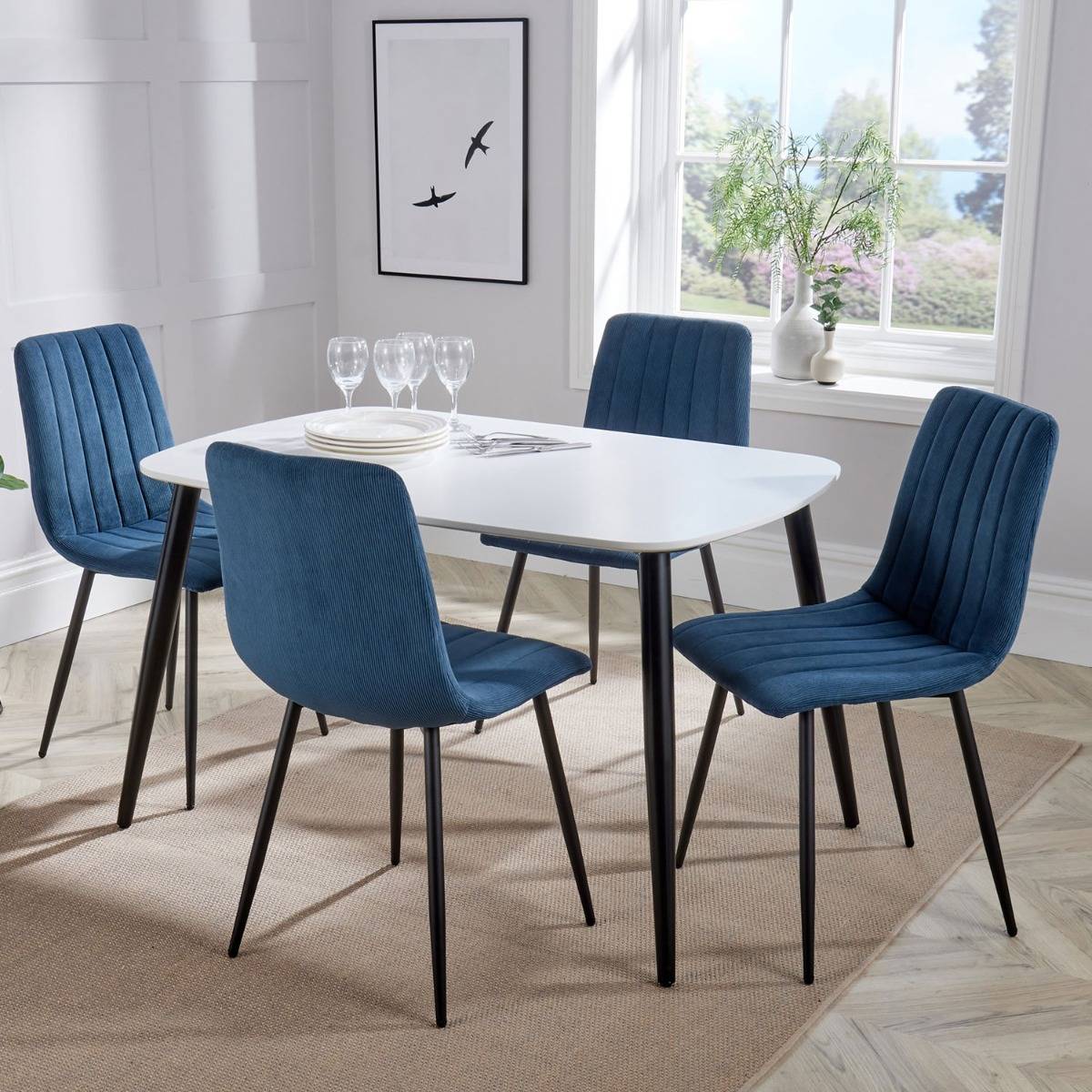 Core Products Rectangular White Dining Set