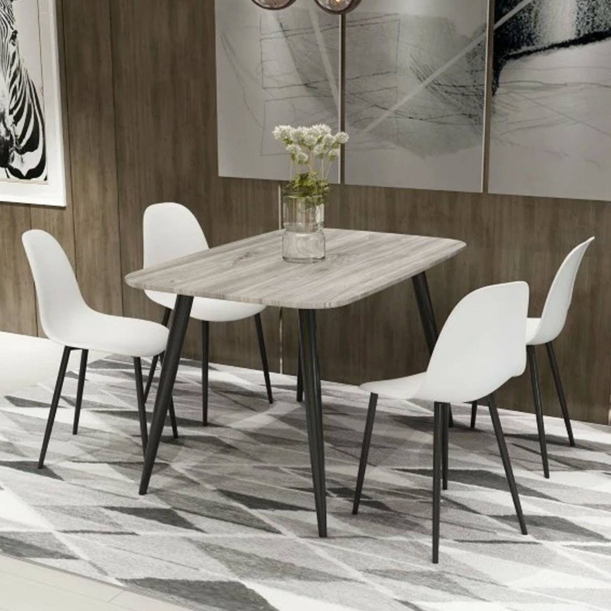Core Products Rectangular Grey Oak Dining Set