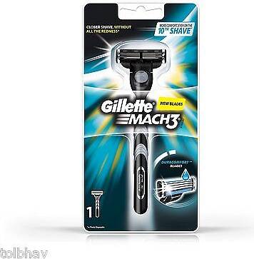 Gillette Mach3 Razor Handle Safety 1 Pre-loaded Cartridge