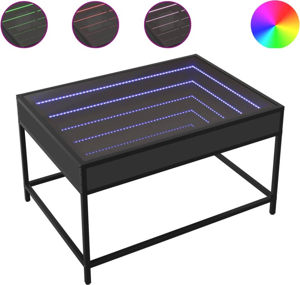 vidaXL Black Infinity Engineered Coffee Table