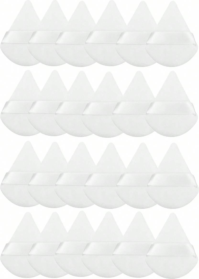 Shein Triangle Flocked Makeup Sponge Set for Setting Powder - Soft, Textured, Face & Body
