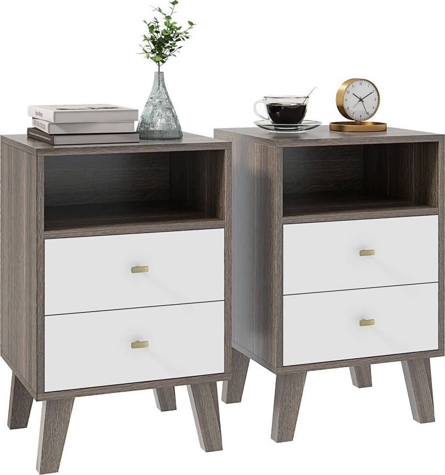 Homcom Set Bedside Table