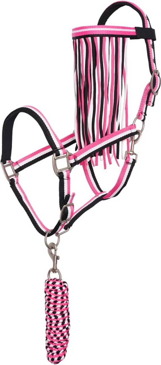 Imperial Riding Nylon Halter Lead Rope Set Rose