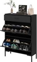 Homcom 3 Drawer Cabinet Cupboard with 2 Shoe Rack