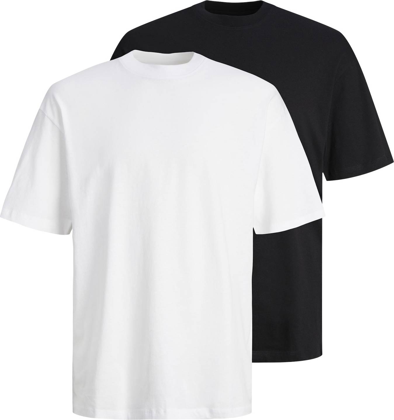 Jack & Jones Enfärgat Rund Rundringning T-shirt Vit