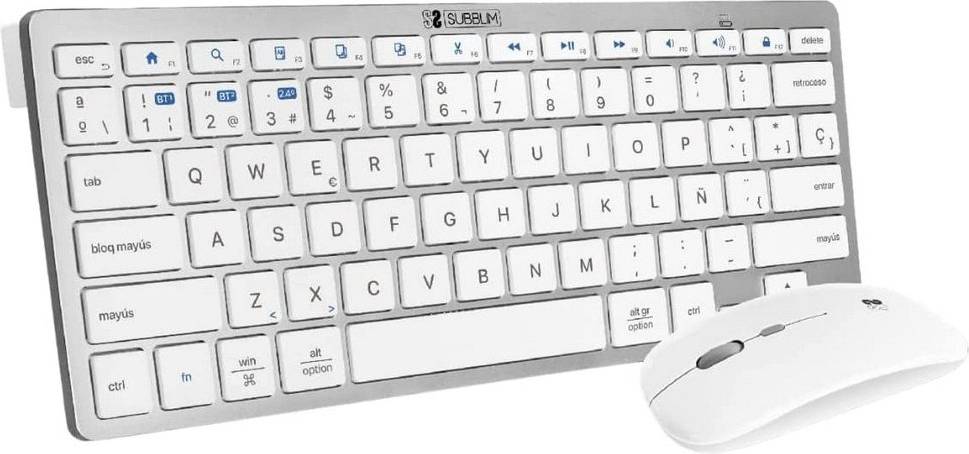 Combo Teclado Ratón Inalámbrico Compact Blanco