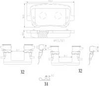 P18038N Premium Ceramic Rear Brake Pad