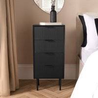 OHS Ribbed 3 Wood Bedside Table