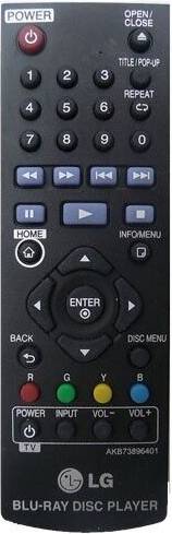 LG BP135 DVD Remote Control