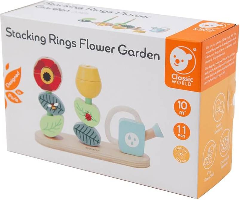 Classic World Stacking Rings Flower Garden