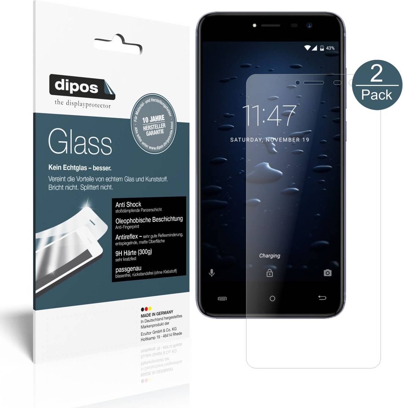 Dipos Screen Protector Cubot Note Plus Matte 9H