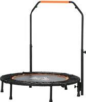 Mini trampoline Homcom 40 Foldable Mini Trampoline with Adjustable Foam Handle