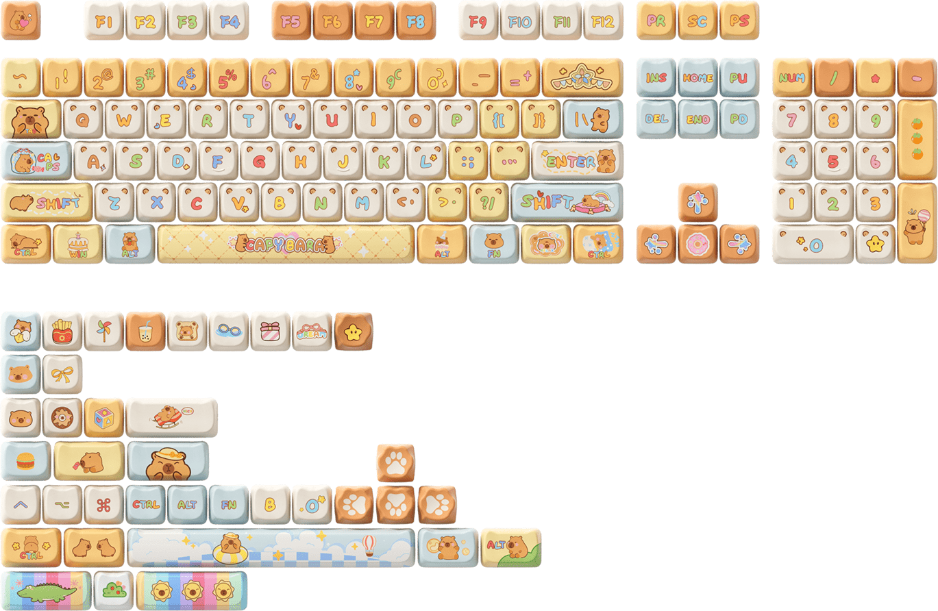 Akko Capybara Keycap Set 142-Key