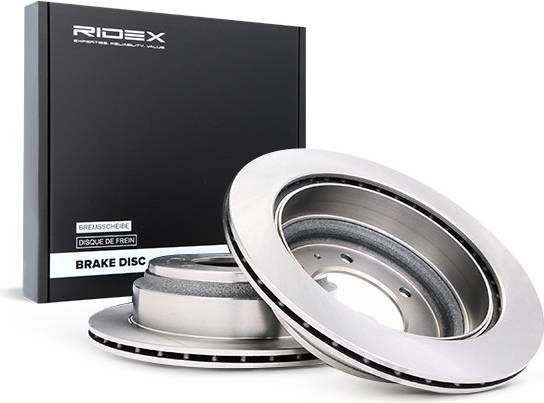 Ridex Brake Disc Rear Axle Vented Cast Iron