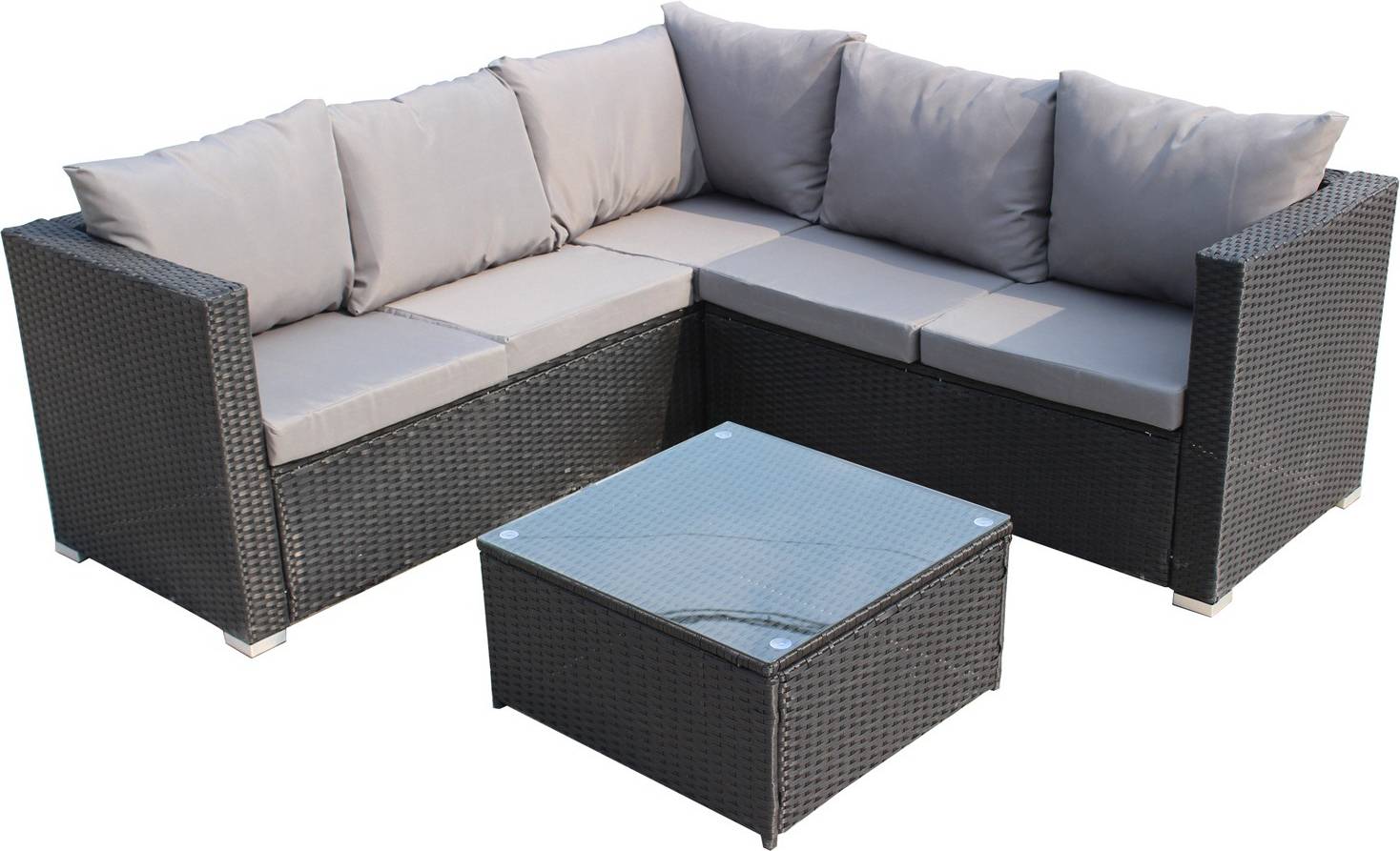Birchtree RFS08 - Black Outdoor Lounge Set