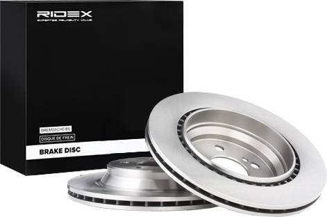 Ridex Brake Disc Rear Axle Vented Uncoated Cast Iron