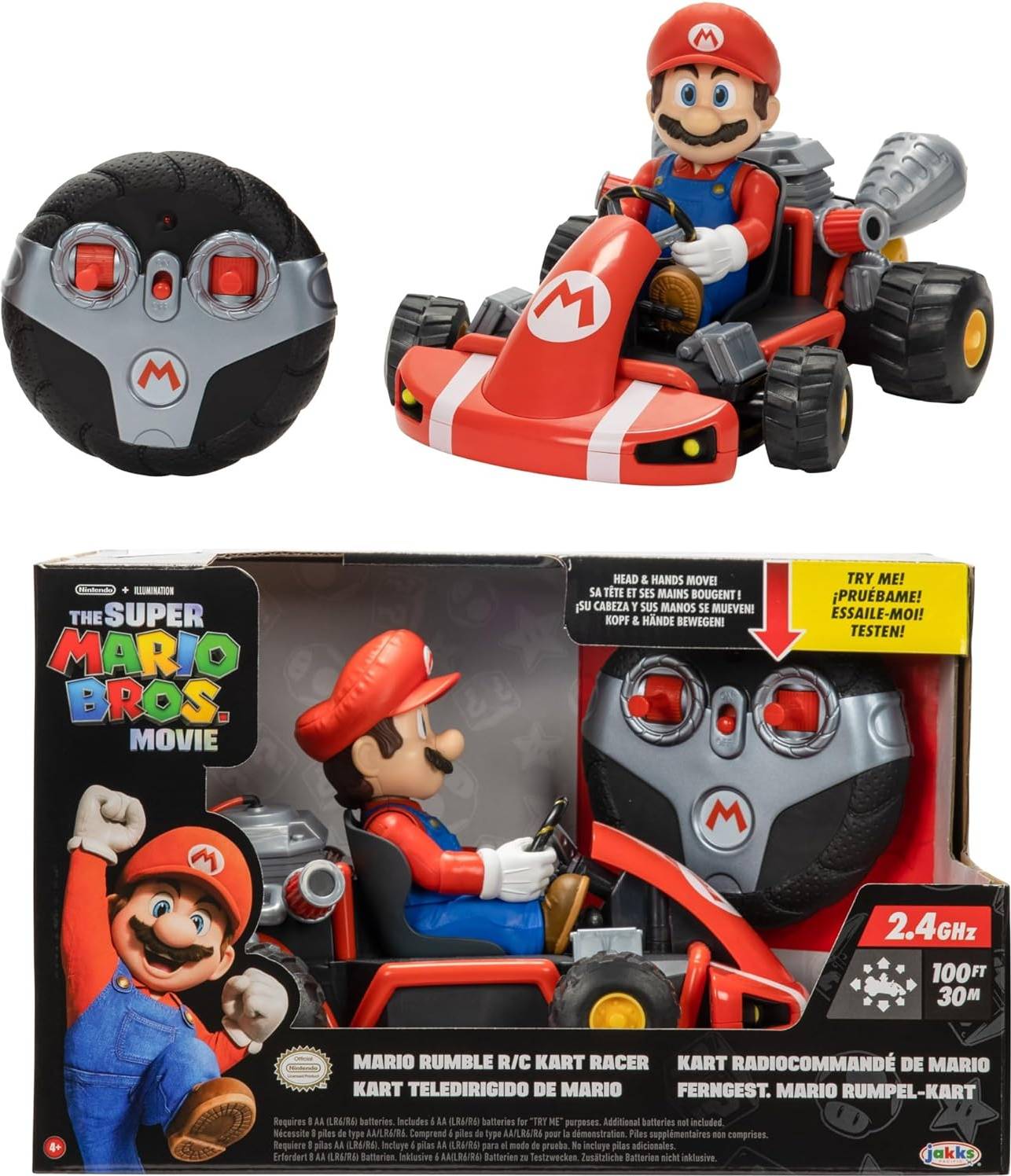 JAKKS Pacific Mario Rumble RC Kart Racer