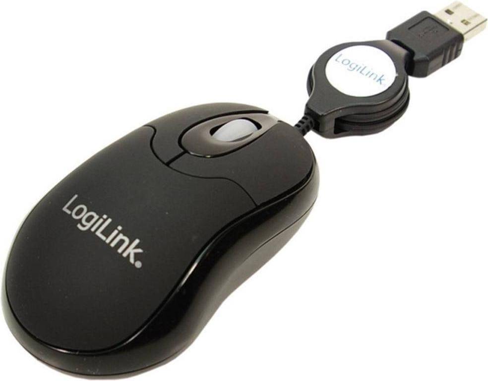 LogiLink Optical Mini USB Mouse with Retractable Cable