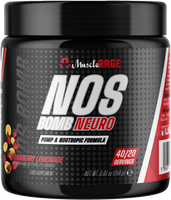 Muscle Rage Muscle Rage NOS Bomb Neuro: Stim-Free Pre-Workout 256g, Strawberry