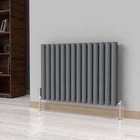 Oval Horizontal Radiator Anthracite Double