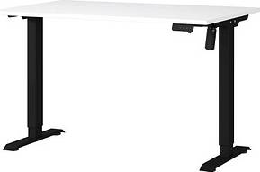 Electronically Height Adjustable Sit Stand Rectangular White