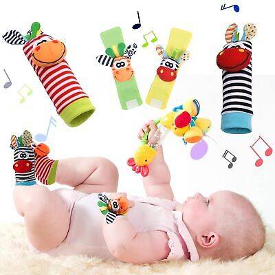 Baby Rattle Socks Wrist Strap Rattles Set