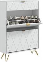 Narrow shoe cabinet Homcom Two Flip Narrow Shoe Rack