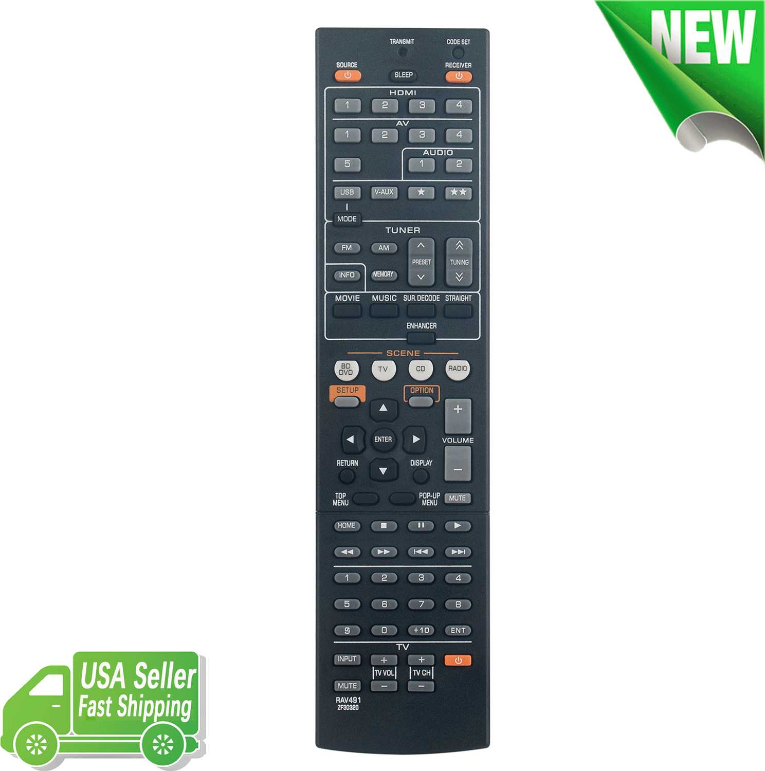 Yamaha Rav491 zf30320 replace remote control