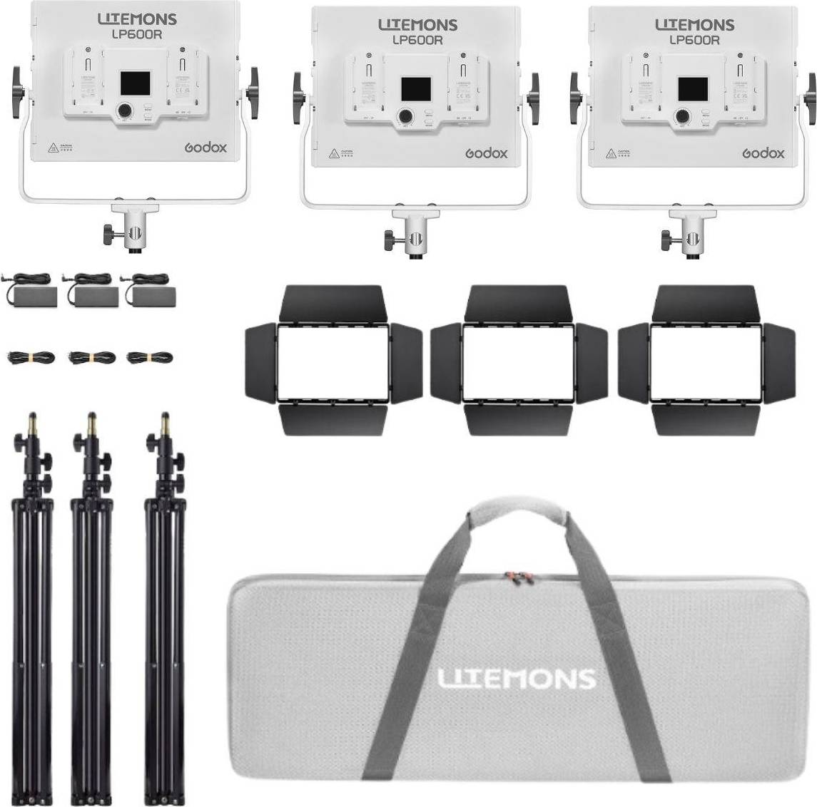Godox litemons Godox Litemons LP600R 60W RGB LED 3-Light Panel Kit