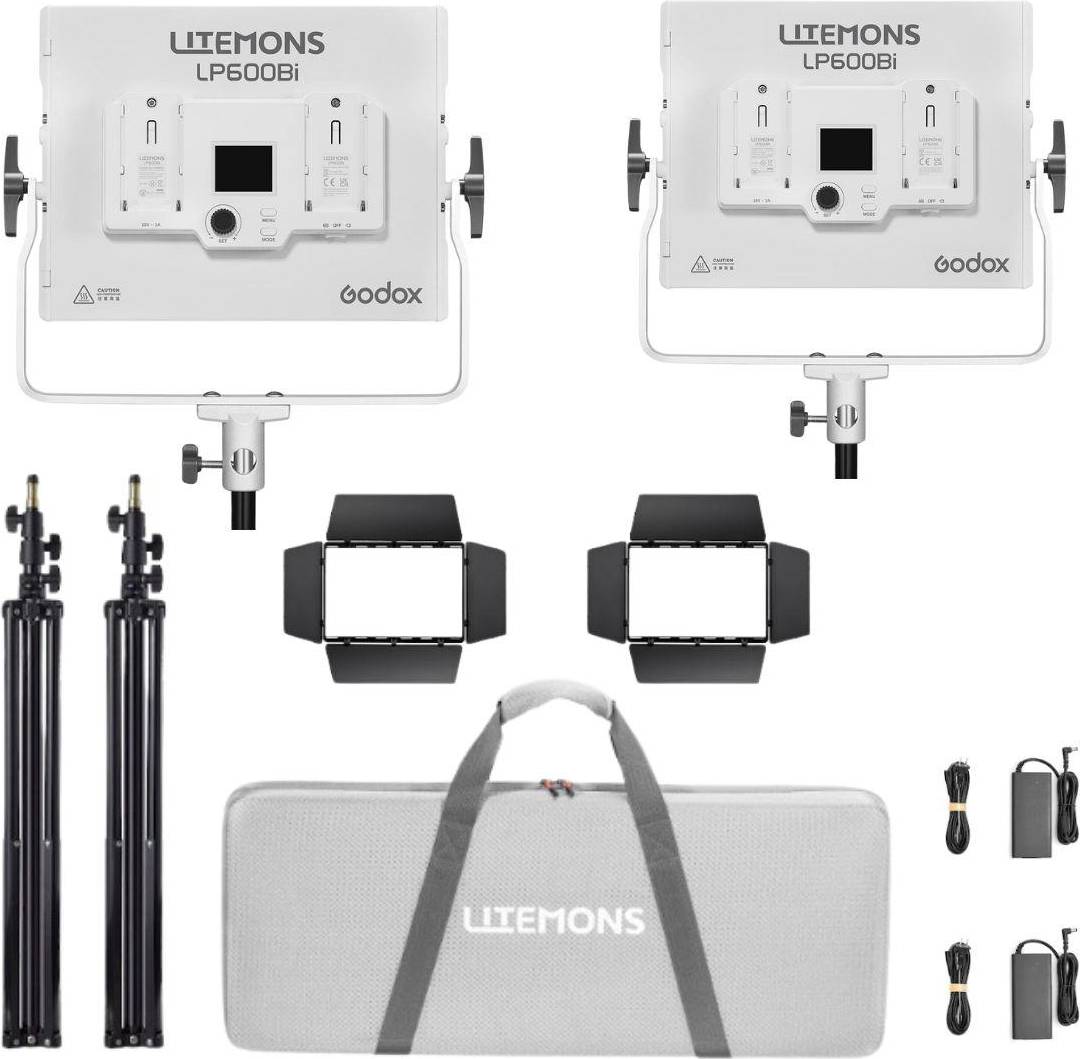 Godox litemons Godox Litemons LP600Bi 60W Bi-Color LED 2-Light Panel Kit