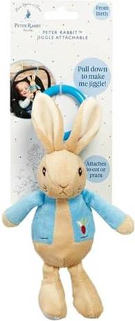 Rainbow Designs Beatrix Potter Peter Rabbit Jiggle Attachable Soft Toy