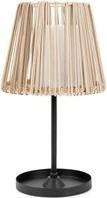 ValueLights Solar Powered Natural Rattan Outdoor Table Lamp