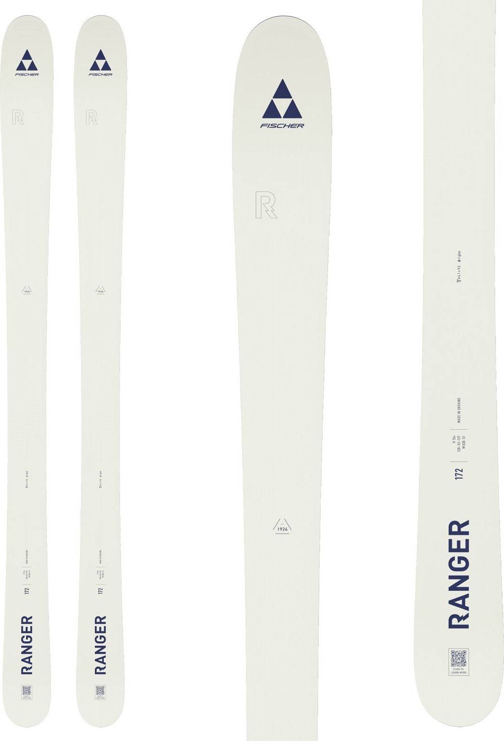All mountain ski Fischer Ranger Alpine Skis Clear 172