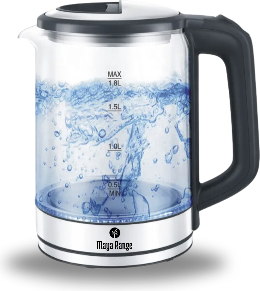 Illuminating glass kettle Maya range