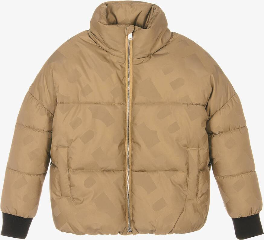 BOSS Kids' Padded Jacket With All-Over Monograms