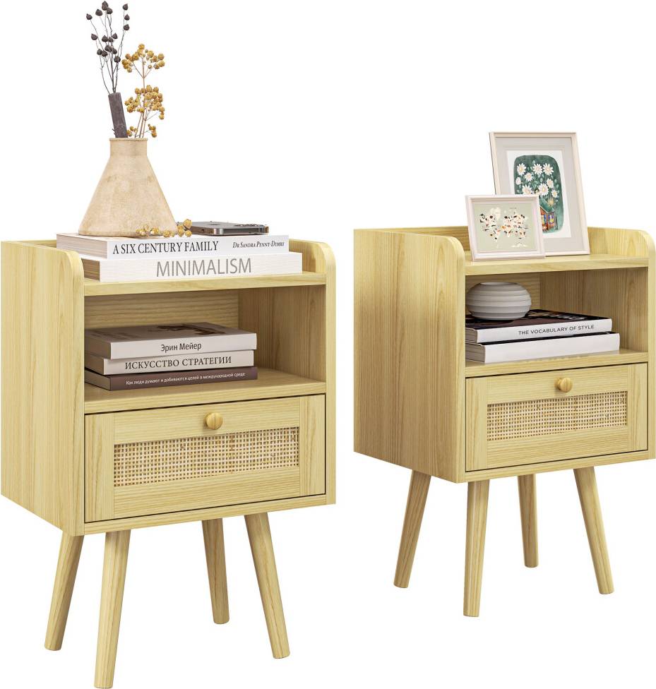 Homcom Set Bedside Table
