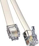 Cable modem Kenable ADSL Broadband Modem Cable RJ11 to RJ11 White 20m