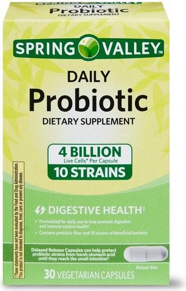 Spring Valley Probiotic Delayed-Release Capsules, Count 30 pcs