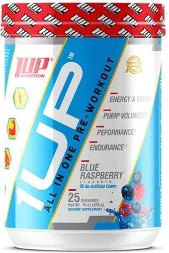 1Up Nutrition For Men Pre-Workout, Blue Raspberry 425g