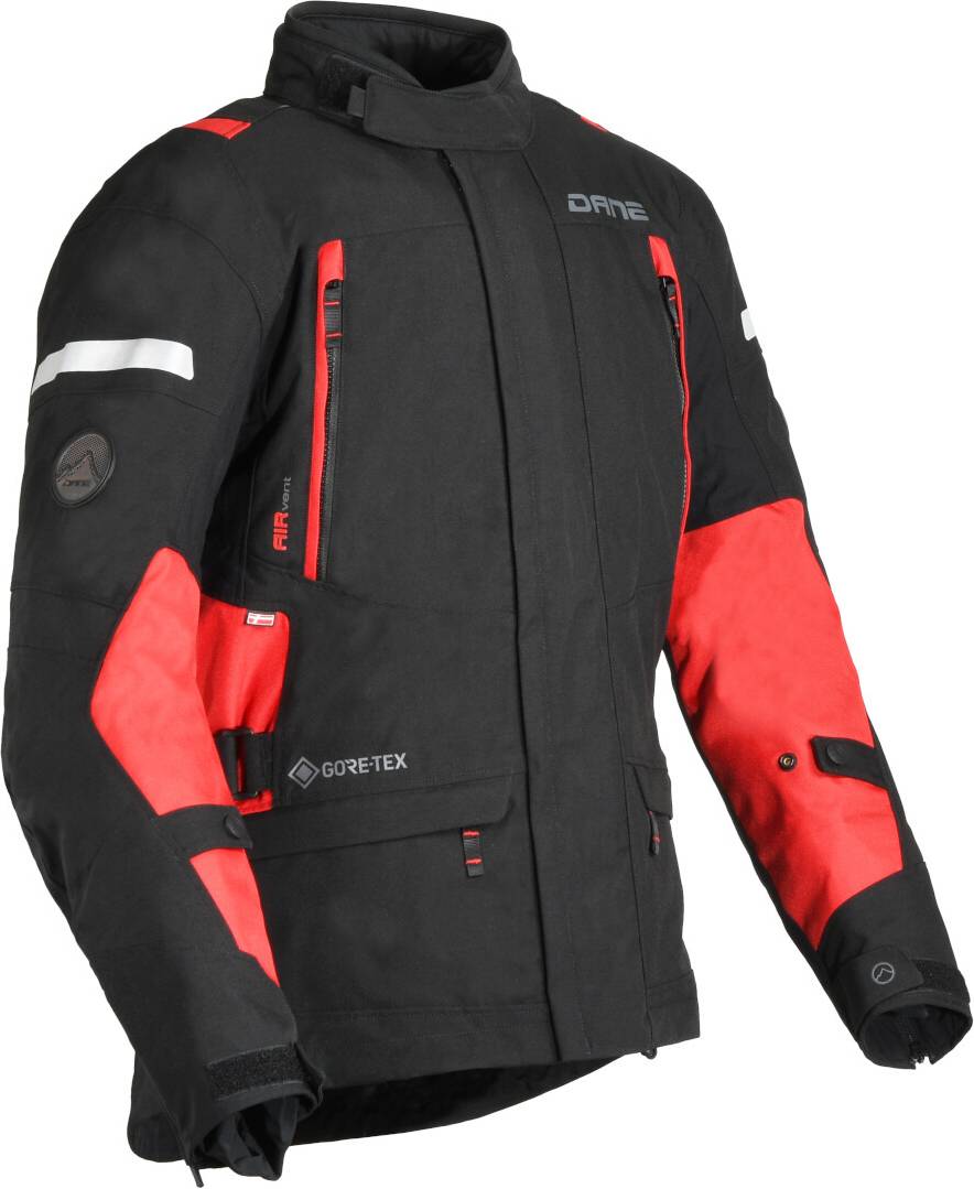 Valby Waterproof Motorcycle Textile Jacket - Black Red