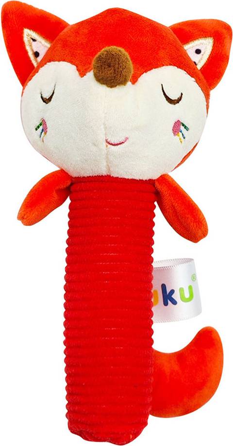 akuku Soft Plush Rattle Squeaker Fox